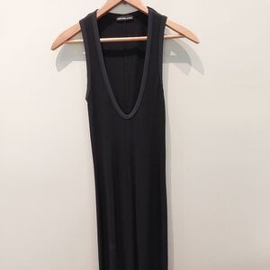 James Perse Black Ribbed Knit Dress, Size 1